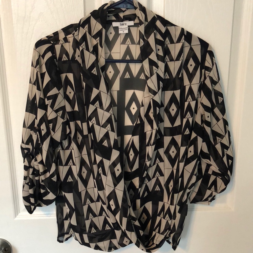 Bar III Geometric Print Blouse
